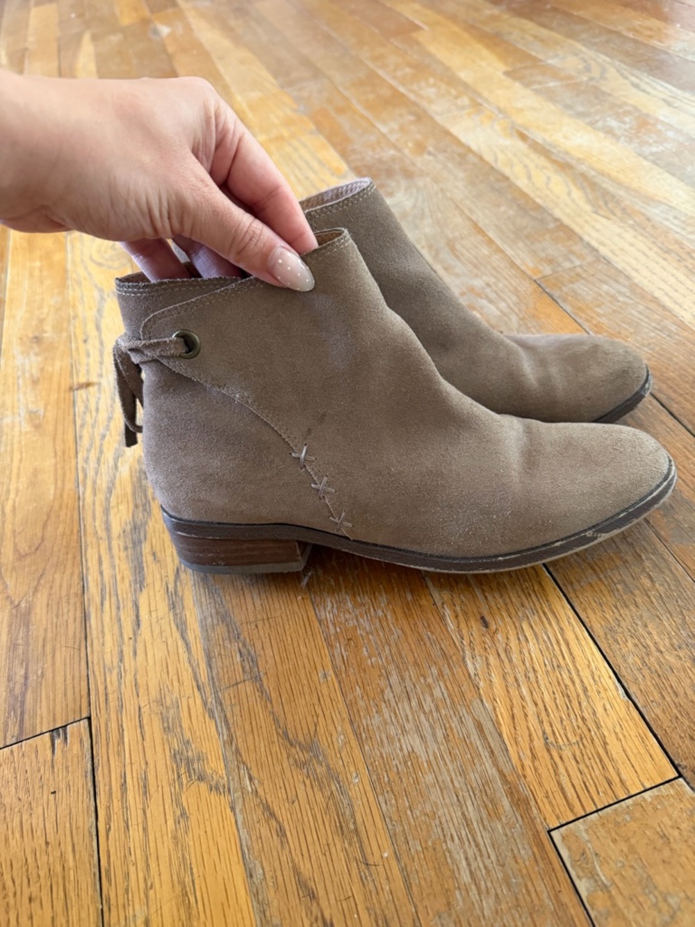 Sole Society Taupe Suede Ankle Boots
